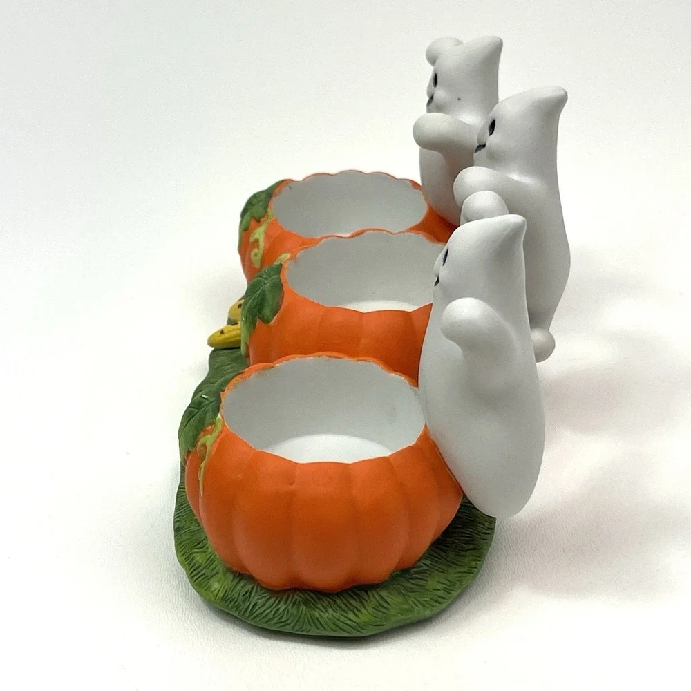 PartyLite‎ Ghost Trio Tealight Holder P7262 Retired Halloween Fall Decor